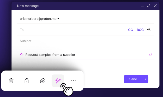 Utilizing Proton Scribe for email drafting