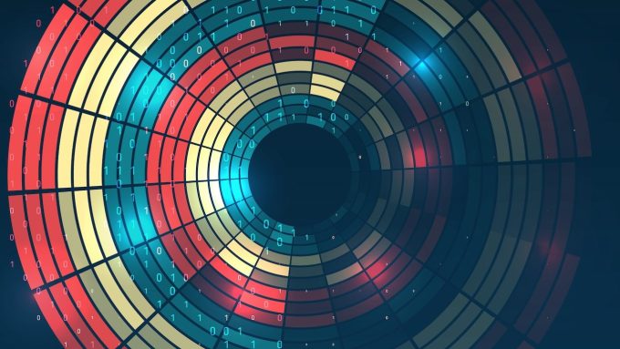 Illustration representing big data and databases.