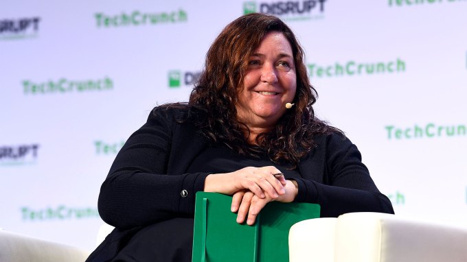 Anna Patterson speaking on stage at TechCrunch Disrupt San Francisco 2019