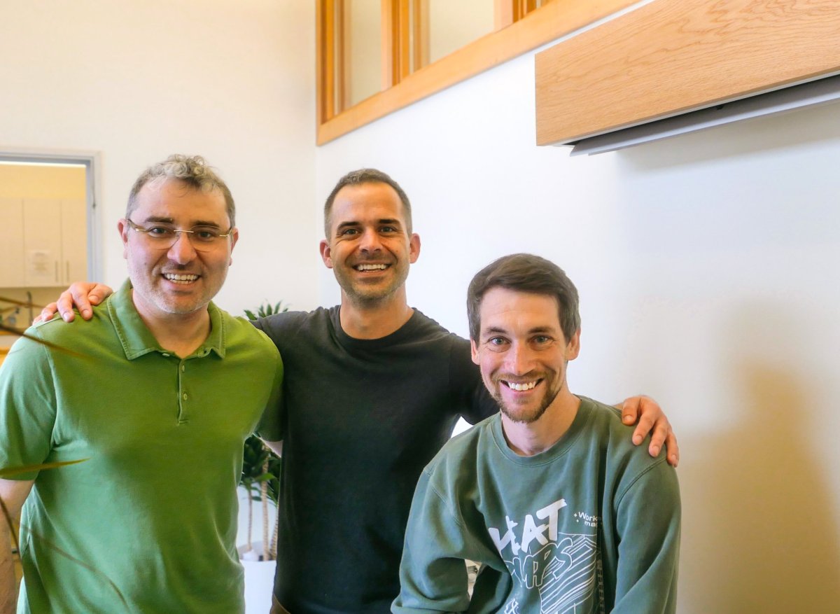 Matt Rogers poses with Quilt co-founders.