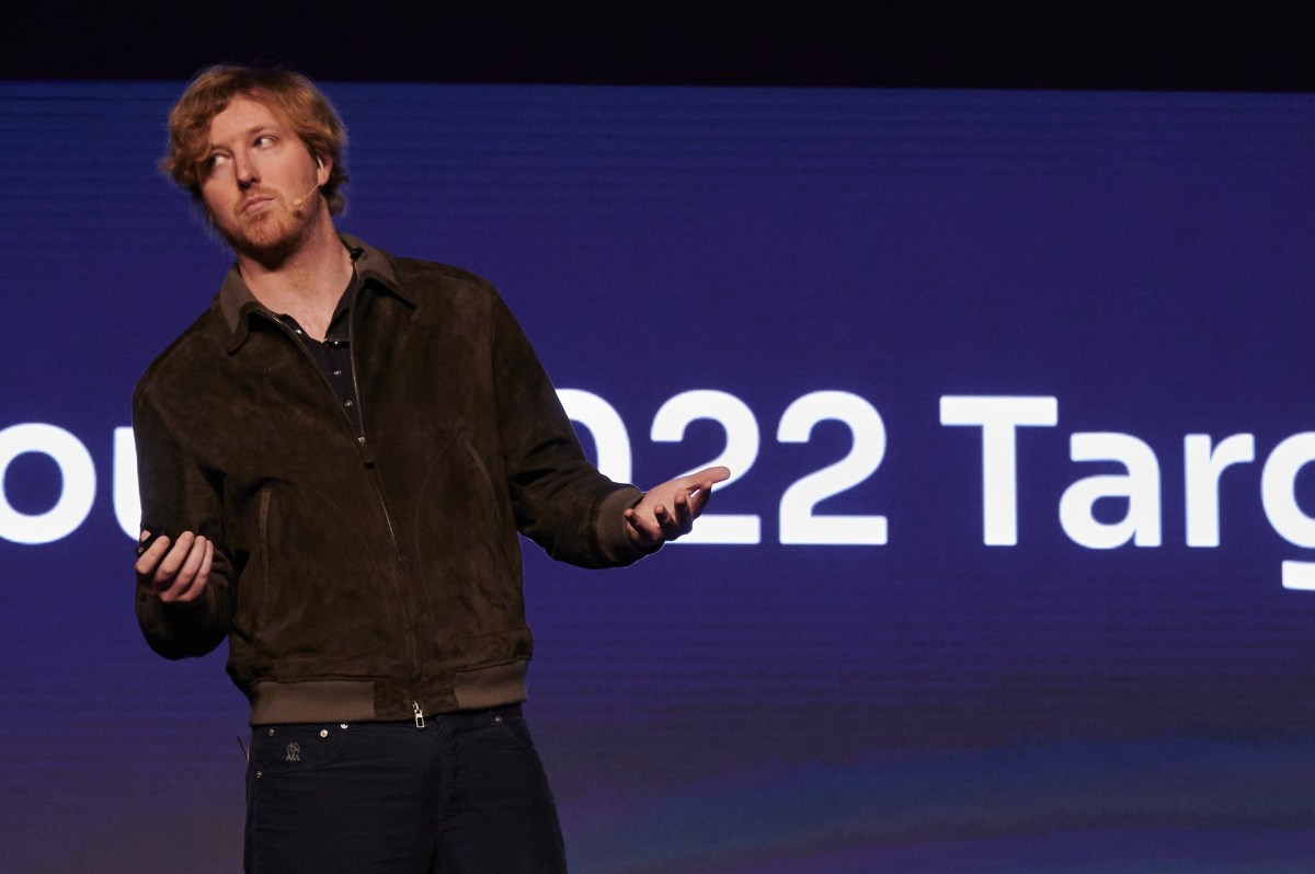 Austin Russell, chief executive officer of Luminar Technologies, speaks during a news event at the 2023 Consumer Electronics Show (CES) event in Las Vegas, Nevada, US, on Wednesday, Jan. 4, 2023. For the first time, CES has a theme: how technology is addressing the world