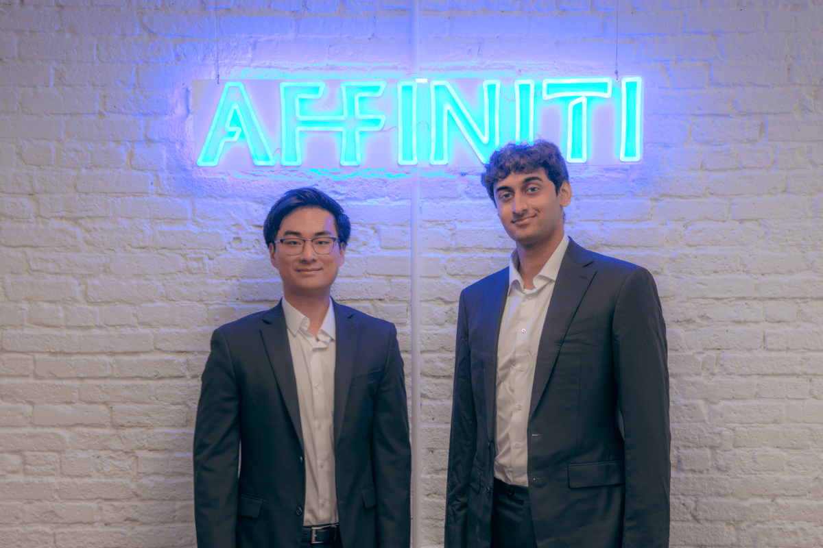 Affiniti founders Aaron Bai and Sahil Phadnis