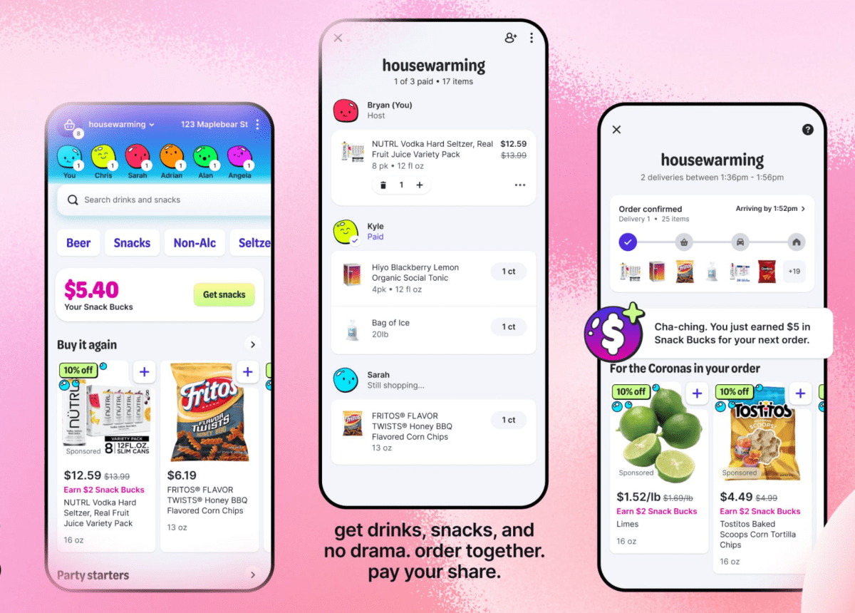 Instacart launches Fizz, a new app for ordering drinks and snacks for parties