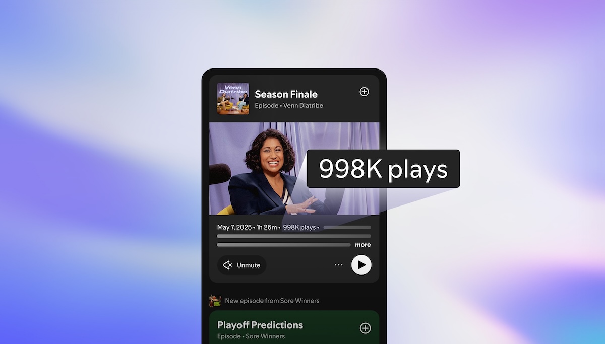 Spotify now shows how many times people listened to podcast episodes