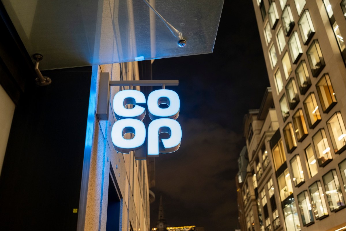 Sign for a Co-op supermarket on 3rd December 2024 in London, United Kingdom. Co-op Food is a brand used for the food retail business of The Co-operative Group in the UK.