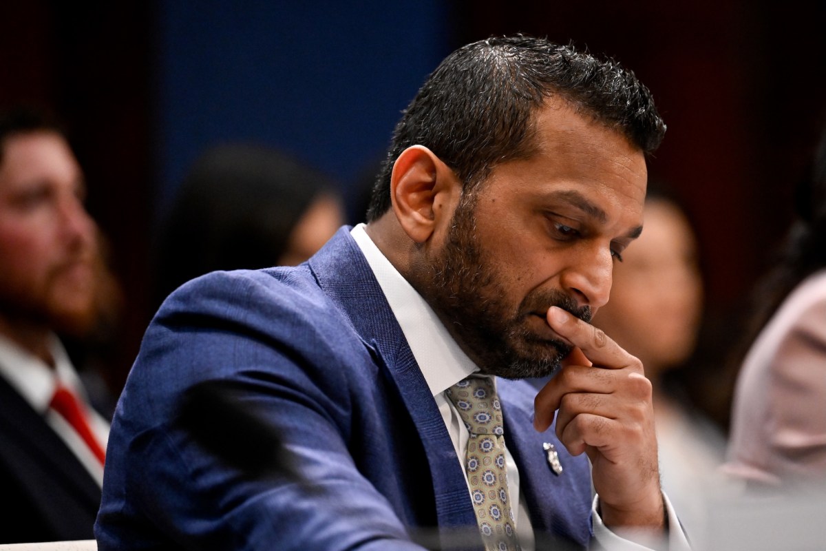 Kash Patel, director of the Federal Bureau of Investigation (FBI), during a House Intelligence Committee hearing on worldwide threats in Washington, DC, US, on Thursday, March 19, 2026. Spy chief Tulsi Gabbard dodged questions about the severity of the threat posed by Iran in Senate testimony on Wednesday, with the long-time skeptic of foreign interventions careful not to contradict either her own past beliefs or the Trump administration