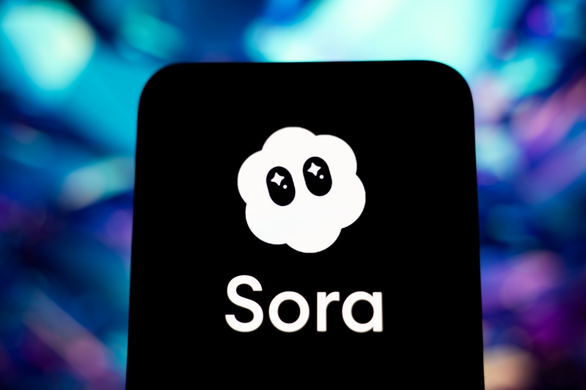 The Sora app logo appears on a smartphone screen.