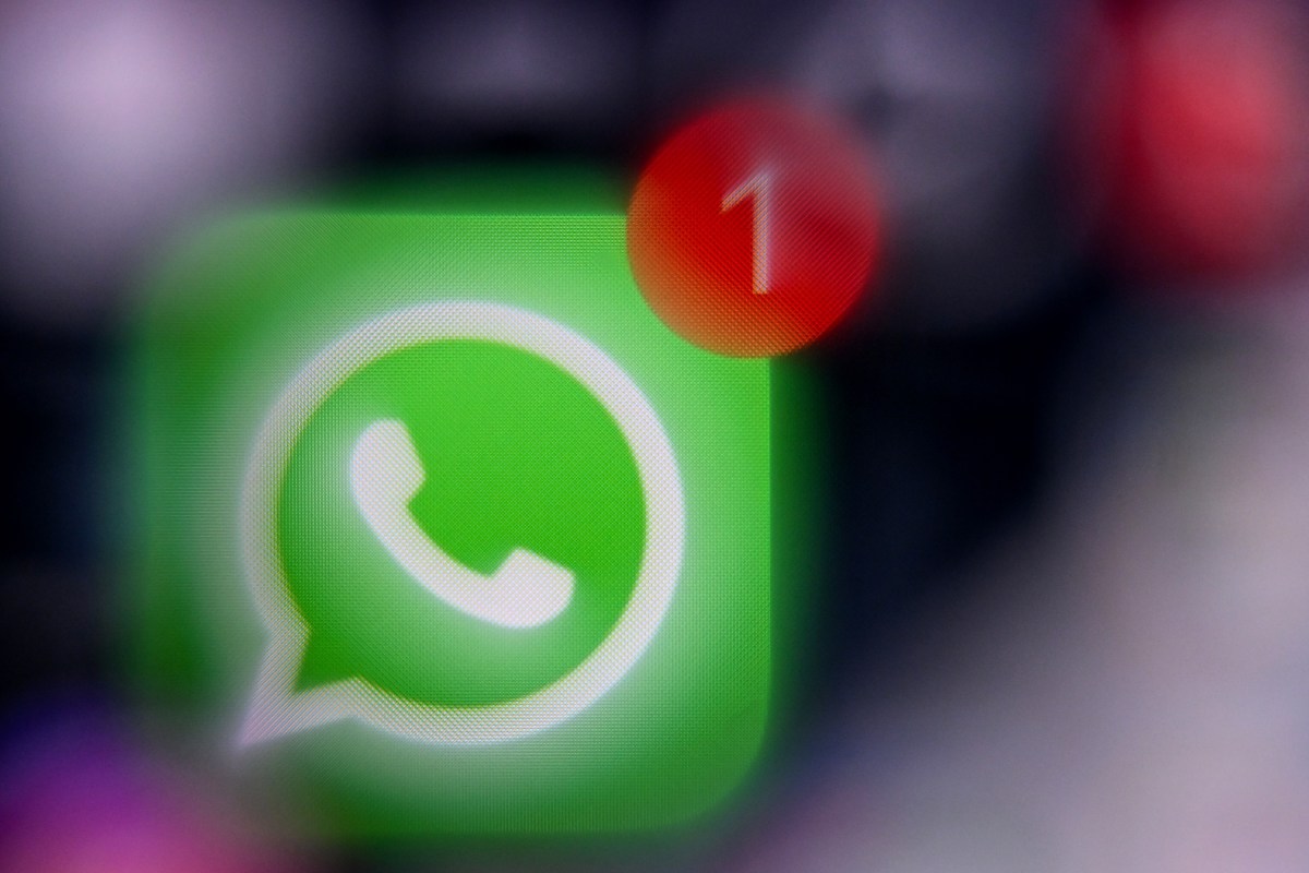 This illustration photograph taken on December 1, 2025, shows the logo of US instant messaging software Whatsapp displayed on a smartphone