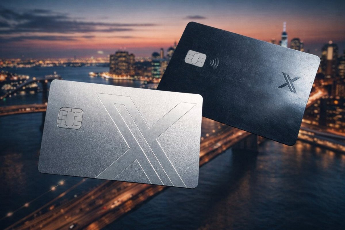 mock up of two X Money debit cards
